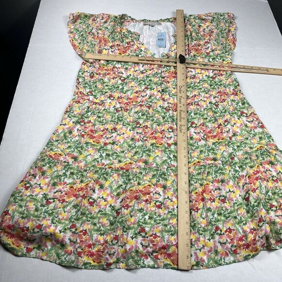 LOFT Plus Size Dress PL NWT Boho Tiered Ruffle Flutter Sleeve Summer Floral - Picture 6 of 11